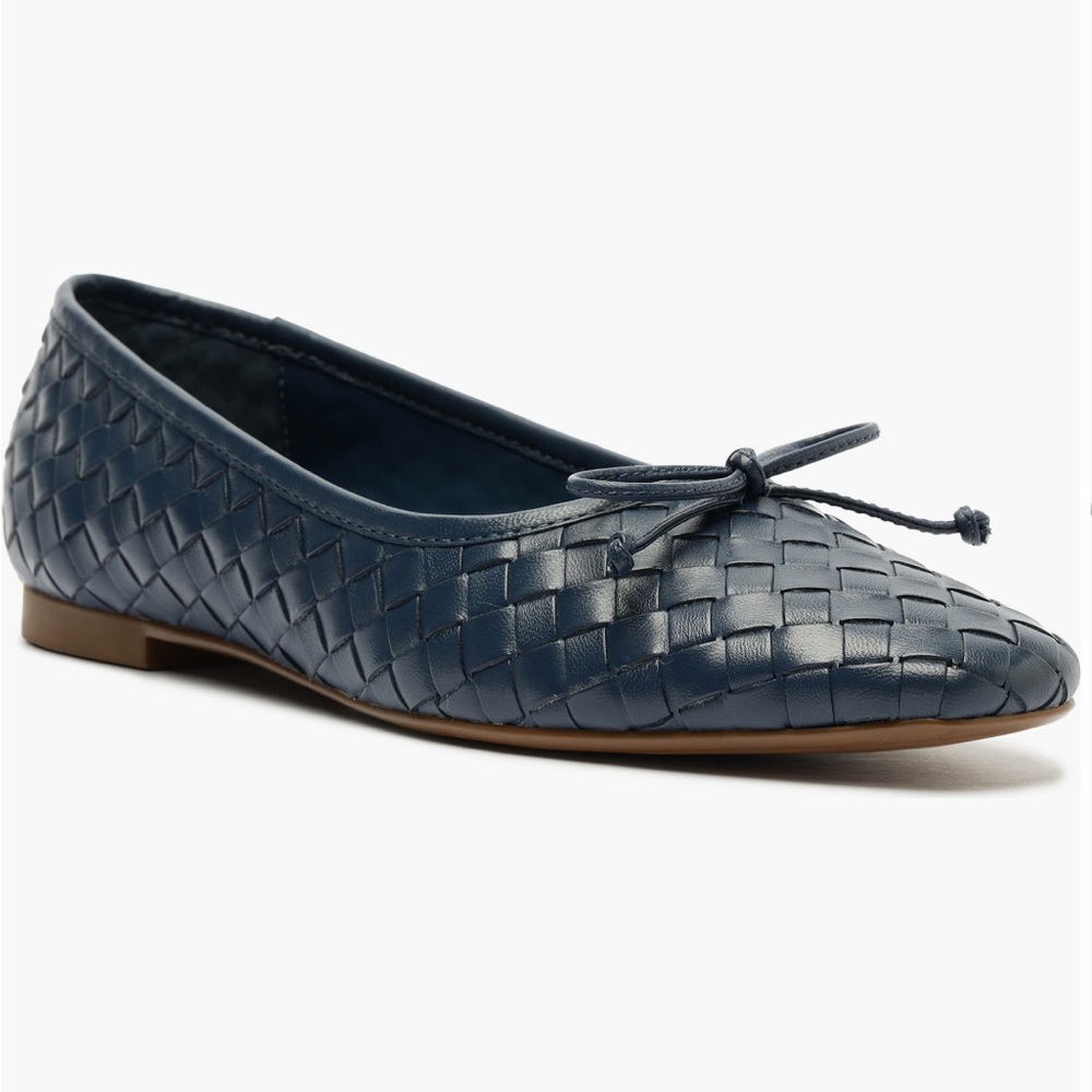 NWOT SCHUTZ Dark Blue Woven Flats